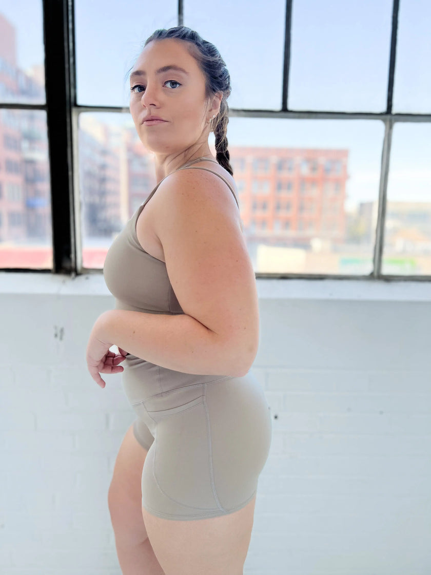 Amara Pocket Short - Earthside Tone - Wolfness Athletics