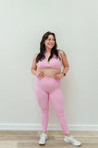 Petal Pink 7/8 leggings and matching bra top