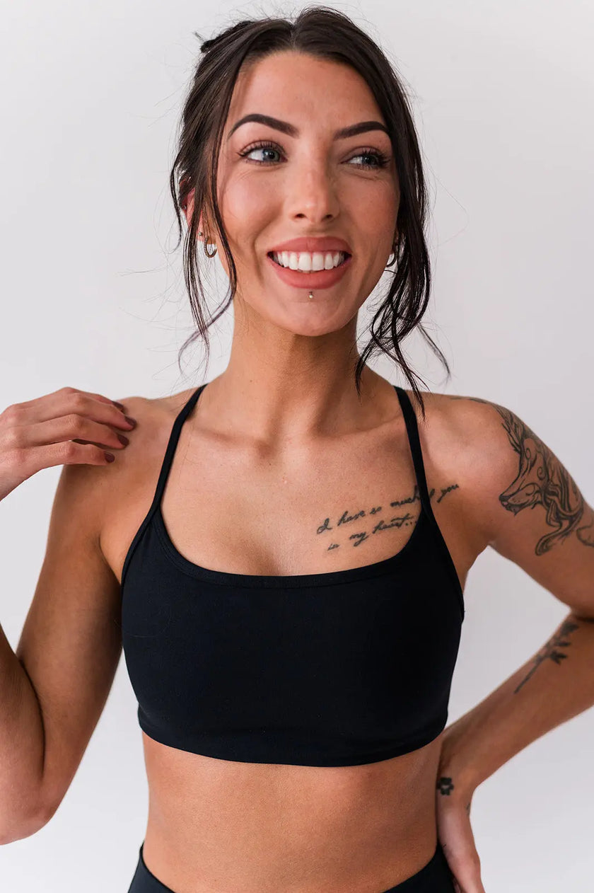 Harmony CrossBack Bra - Pitch Black - Wolfness Athletics