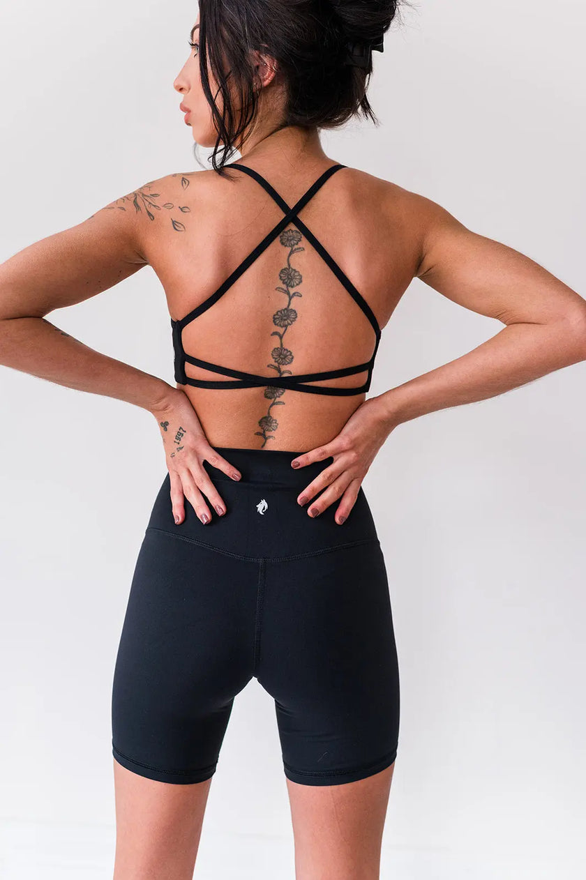 Harmony CrossBack Bra - Pitch Black - Wolfness Athletics