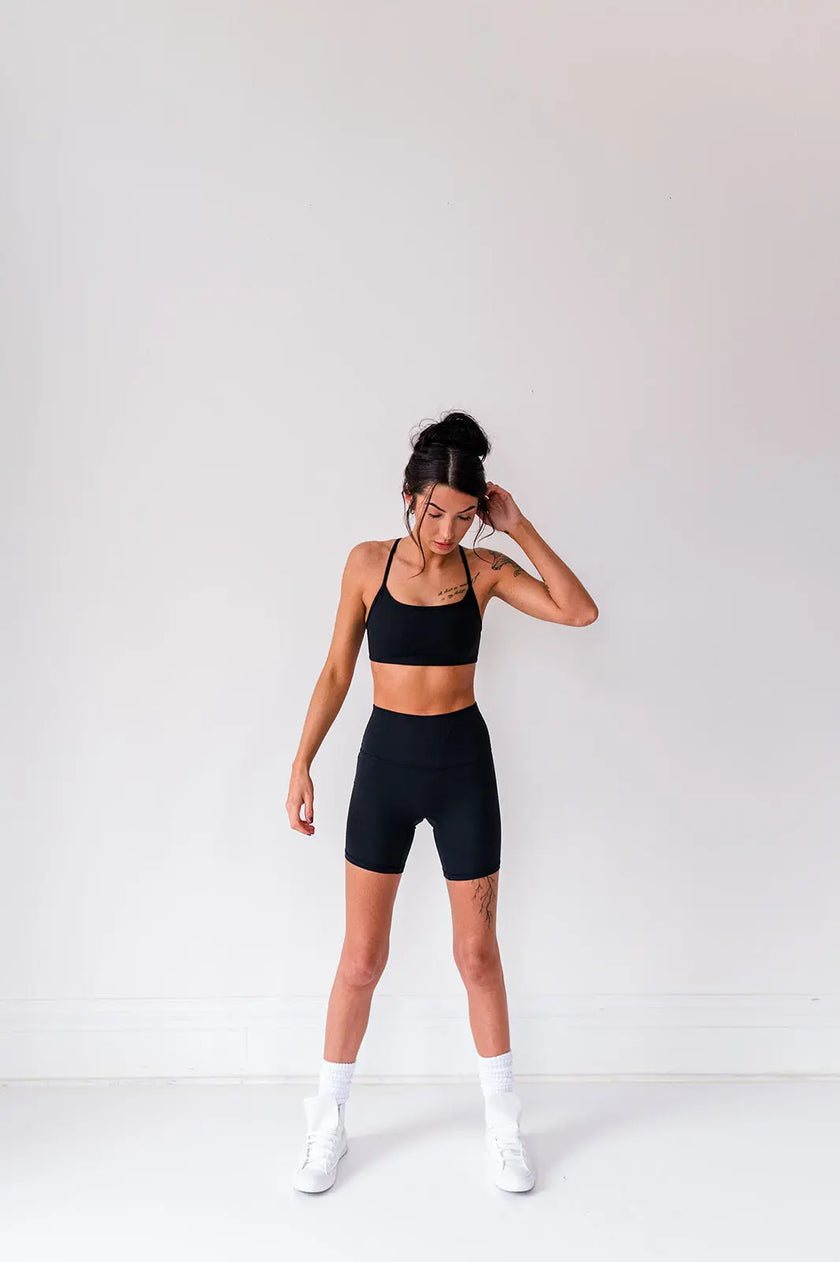 Harmony CrossBack Bra - Pitch Black - Wolfness Athletics