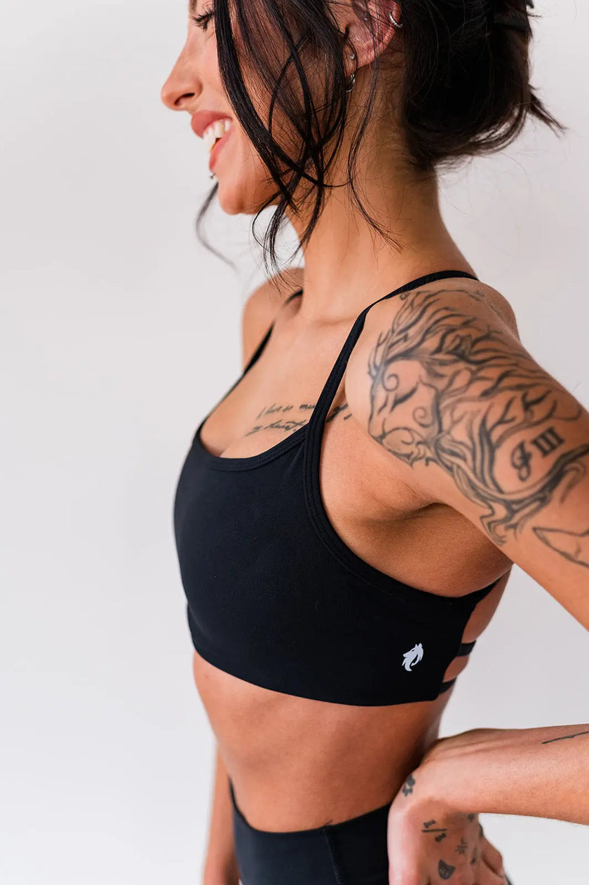 Harmony CrossBack Bra - Pitch Black Wolfness Athletics
