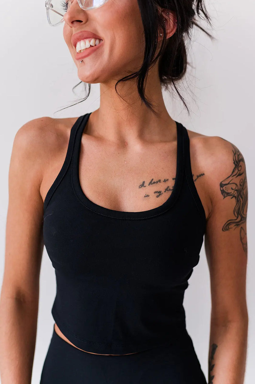 Harmony Racerback Tank - Pitch Black - Wolfness Athletics