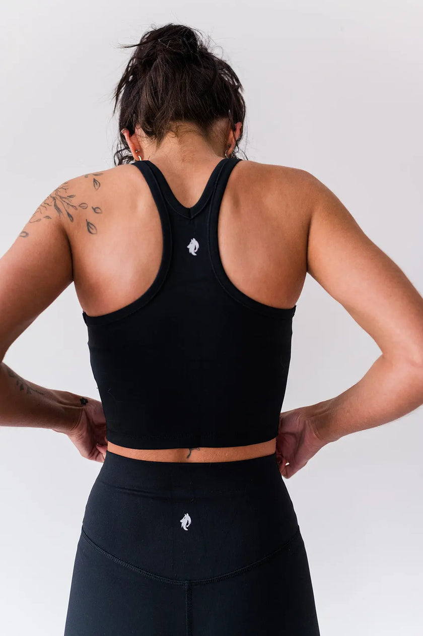 Harmony Racerback Tank - Pitch Black - Wolfness Athletics