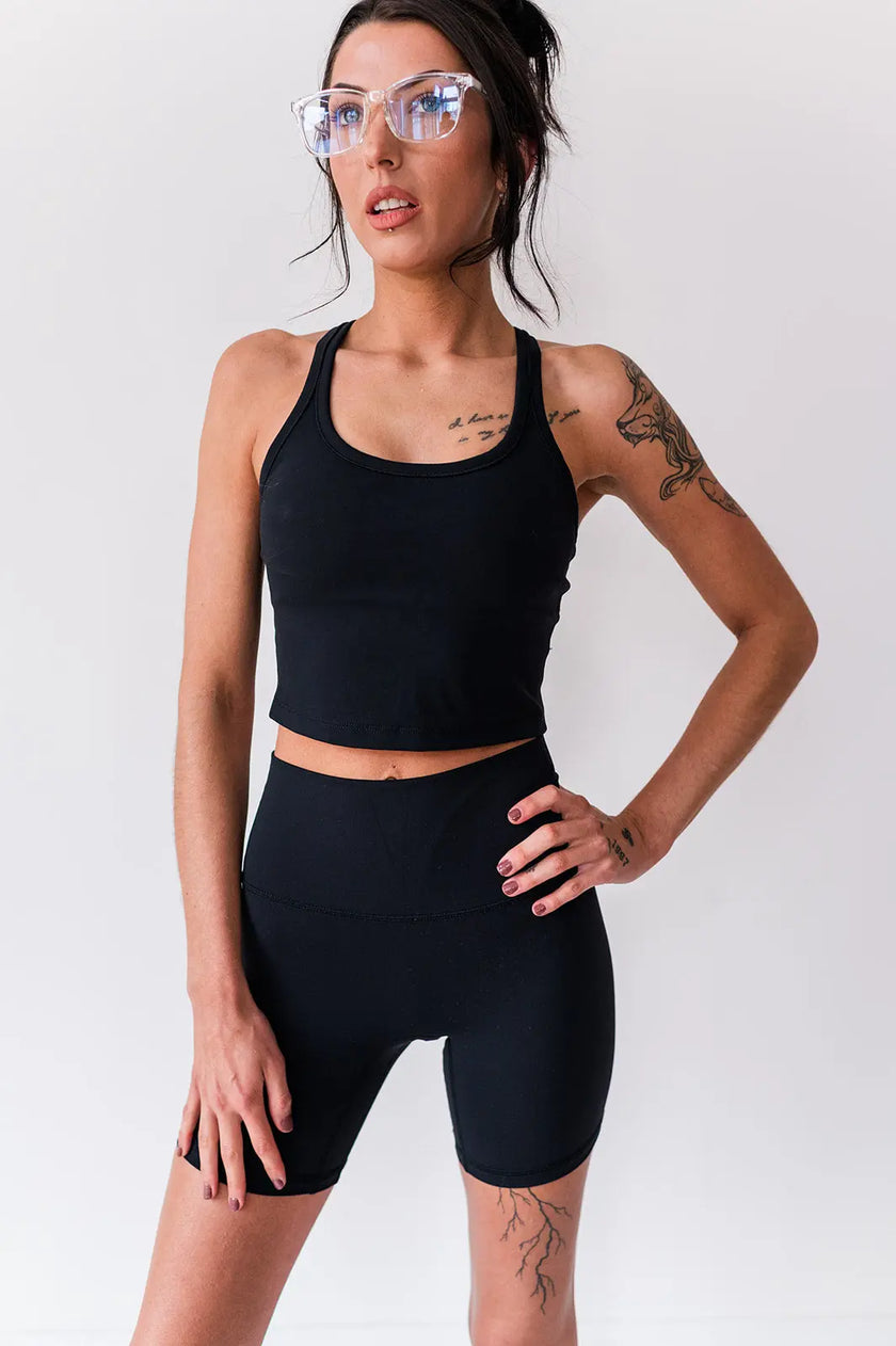 Harmony Racerback Tank - Pitch Black Wolfness Athletics