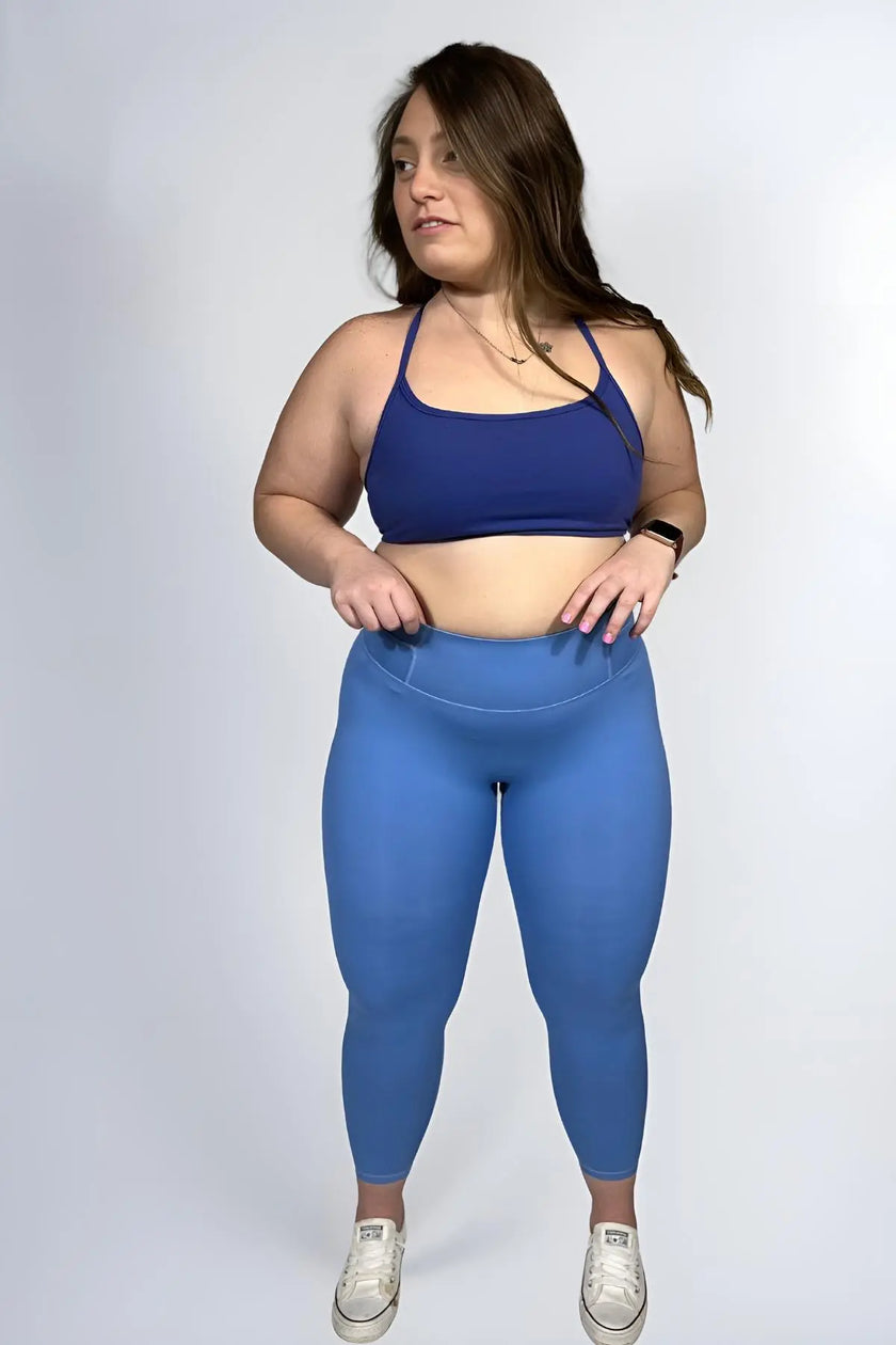 Original Ruche Legging - Cornflower Blue Wolfness Athletics